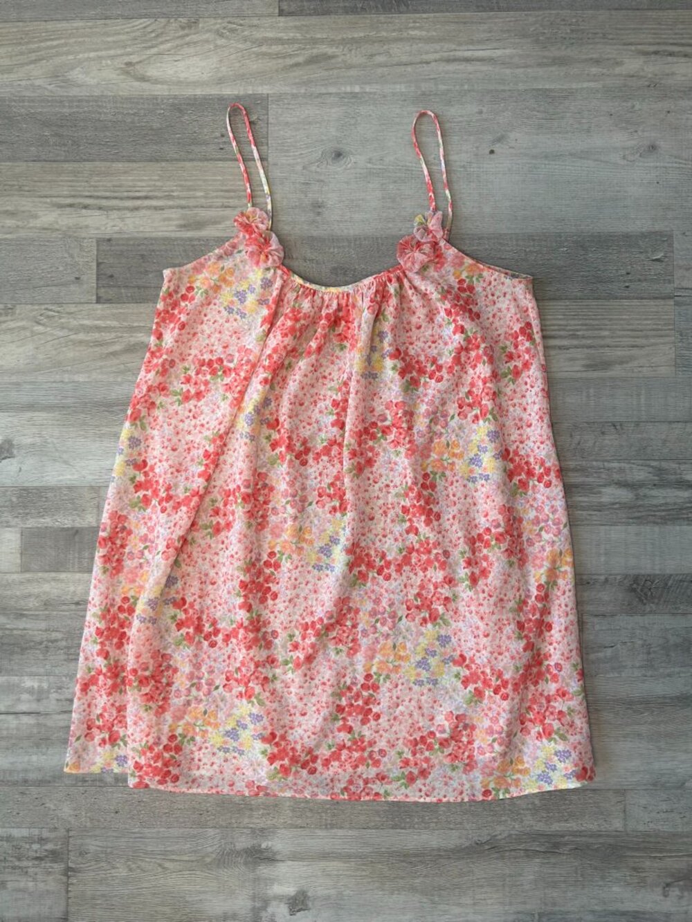 Oscar De La Renta Pink Label Floral Lightweight Nightgown Size Small H22